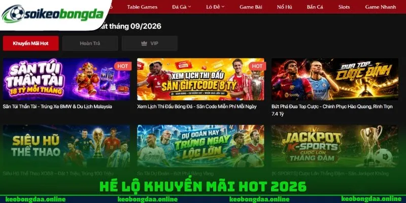 Hé lộ khuyến mãi hot 2026