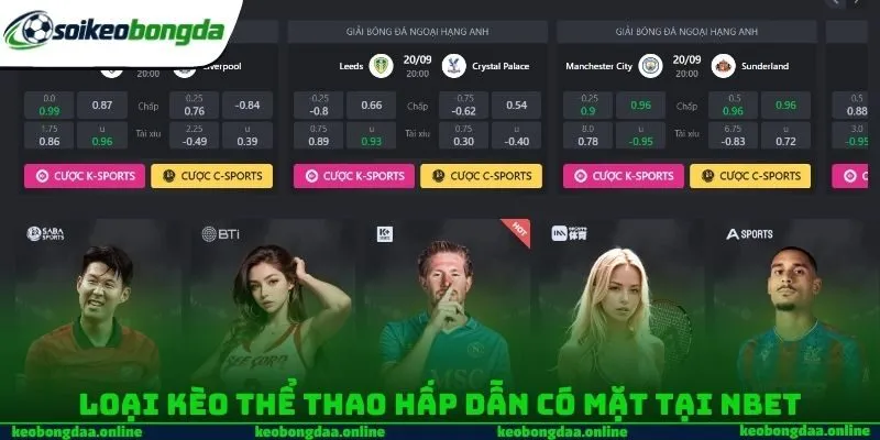 Loại kèo thể thao hấp dẫn có mặt tại NBET