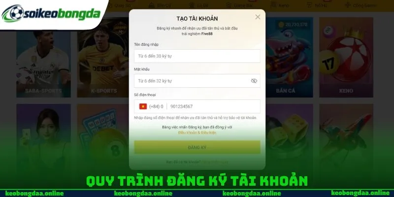Quy trình đăng ký tài khoản